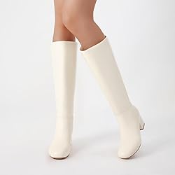 Athlefit Knee High Boots for Women Chunky Block