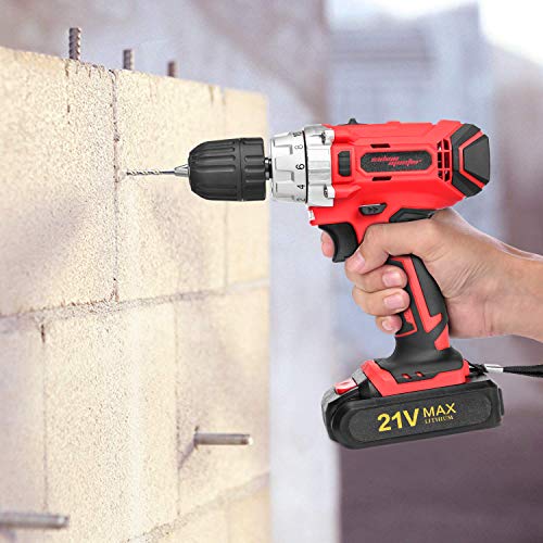 SALEM MASTER Cordless Drill Driver, 21V MAX Power Drill Set with 3/8