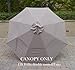 Formosa Covers Double Vented Replacement Umbrella Canopy for 11ft 8 Ribs for Market Patio Octagonal in Taupe (Canopy Only)