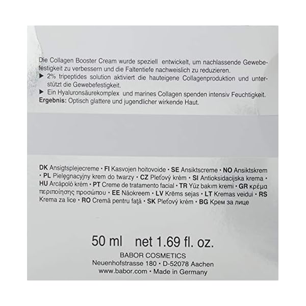 Doctor Babor Collagen Booster Cream, Crema Idratante Antirughe Per Tutti I Tipi Di Pelle, Con Acido Ialuronico E…