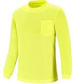 L&M® Hi Vis T Shirt Safety Lime Orange Long Sleeve HIGH Visibility