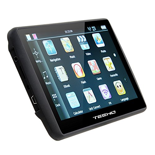 TEENO GPS Navigation for Car (7inch) Car GPS Navigator Built-in 8GB ROM 256MB RAM Satellite Navigation System, Voice Notification, Lifetime Maps and Traffic, Driver Alerts