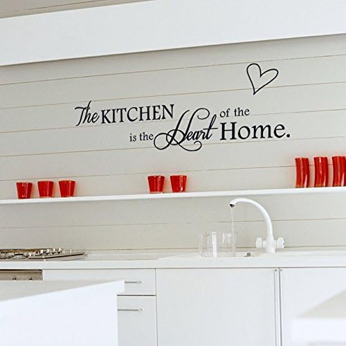 ufengke® "The Kitchen Is The Heart Of Home Quotes and Sayings Wall Decals, Kitchen Dining Room Removable Wall Stickers Murals - Image 3