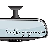 4x Hello Beautiful,4 xHello Gorgeous Rearview Mirror Decal,Car Sticker,Car Decal for Women,Car Decor,Mirror Sticker,Car Affirmation Sticker,Vanity Mirror Stickers,Car Mirror Decal,Car Window Decal