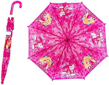Umbrella girl long PERLETTI BARBIE fancy pink logoed manual Q749