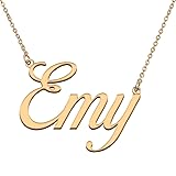 HUAN XUN Customized Custom Simple Any Name Necklace
