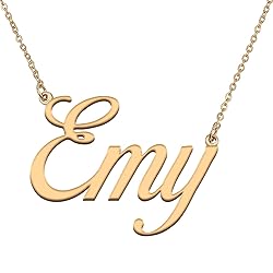 HUAN XUN Customized Custom Simple Any Name Necklace
