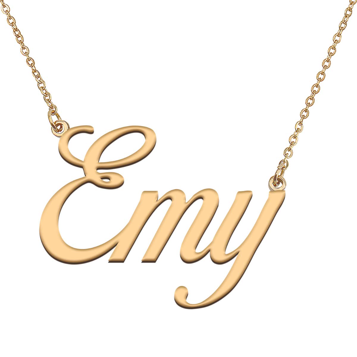 HUAN XUN Customized Custom Simple Any Name Necklace