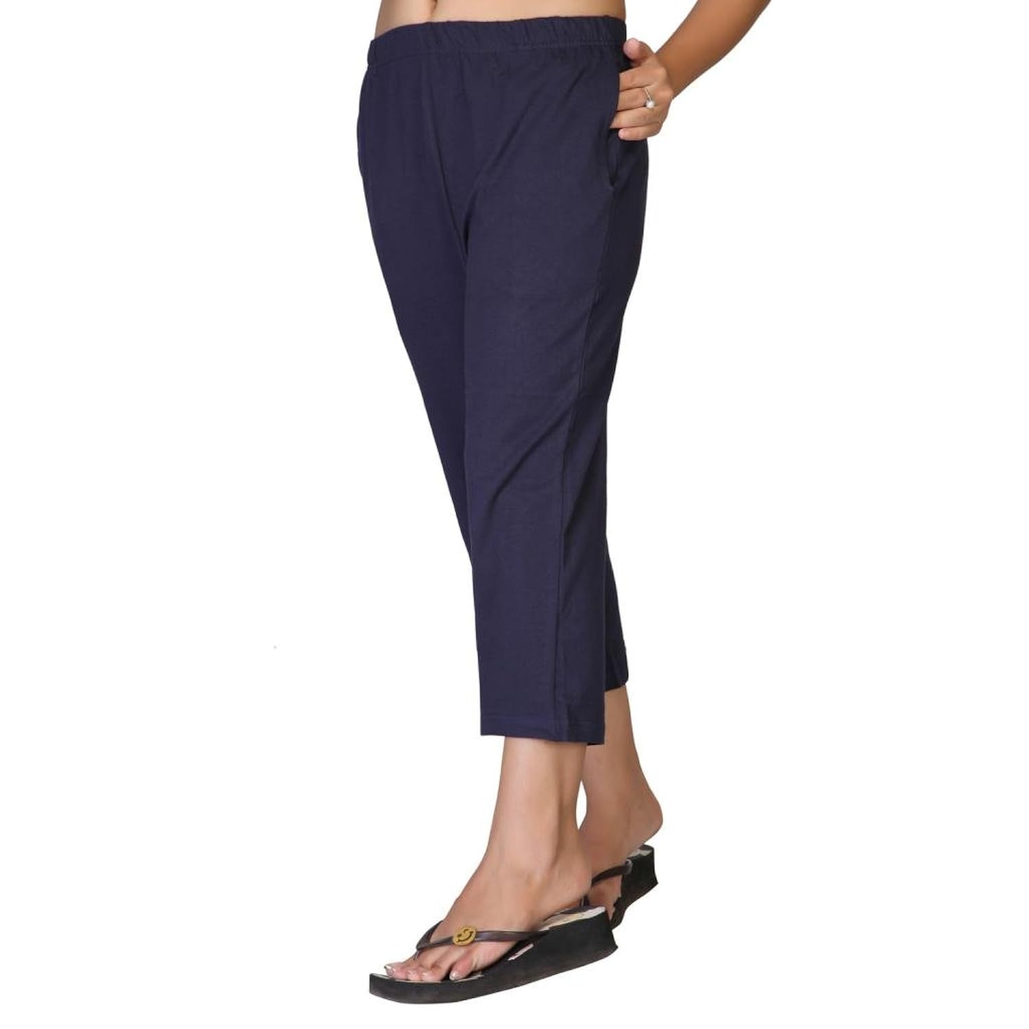 clifton women's solid capri - navy