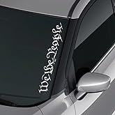 We The People Decal Sticker Car Truck Windshield Banner Sticker 2nd Amendment American Pride | White | 23x4in