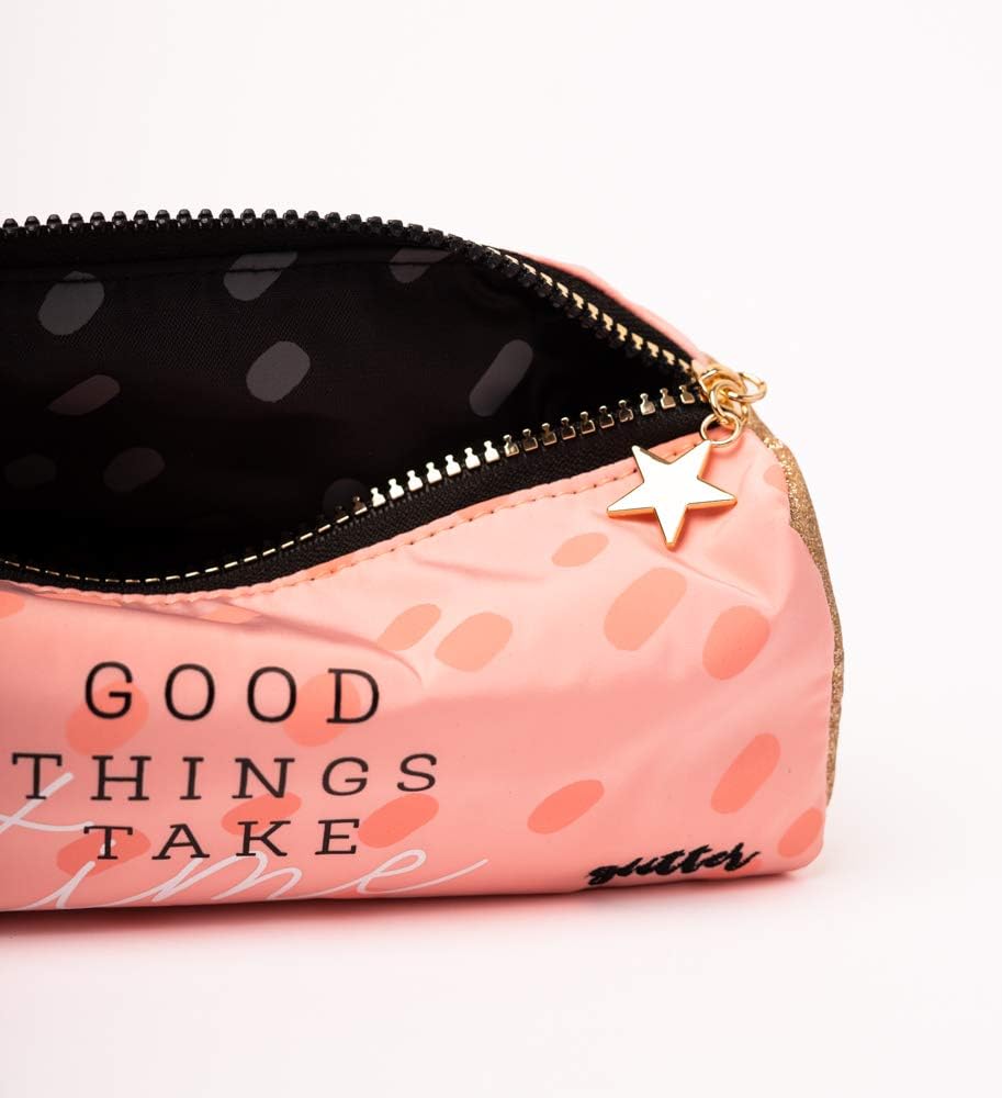 Grupo Erik Glitter Pencil Case - 8 x 3 x 3 inches - 21 x 7.5 x 7.5 cm - Large Kids Cosmetic Case - Cute Stationery - Cool Gifts - Image 4