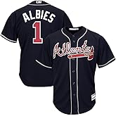 Outerstuff Ozzie Albies Atlanta Braves MLB Kids Youth 8-20 Navy Alternate Player Jersey