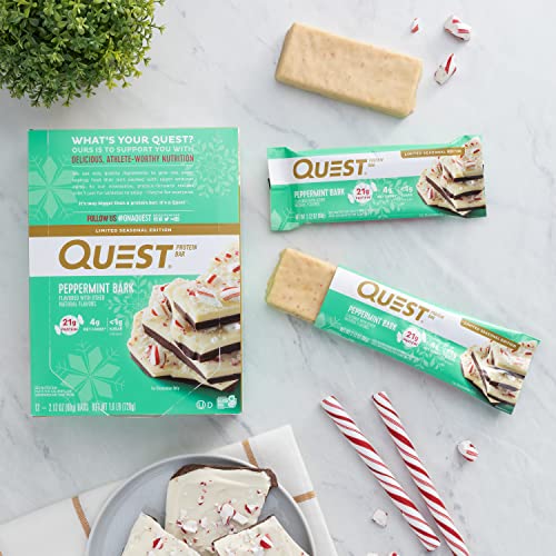 Quest Nutrition Protein Bar, Peppermint Bark, 12 Count Pricepulse
