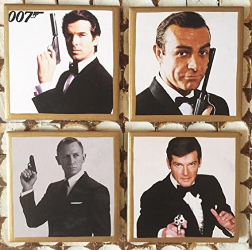 Coasters! James Bond 007 coasters with gold trim