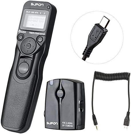 SUPON SP-710II-S2 FSK 2.4G Wireless LCD Timer Shutter Release Remote Control for Sony A6000,ILCE-5100,A7R2, A7SM2,A7M2,A7S,A7R,A7,A5000,A3000,NEX-3N,A58,HX50,HX60,HC300,HX400,RX100II,RX100III