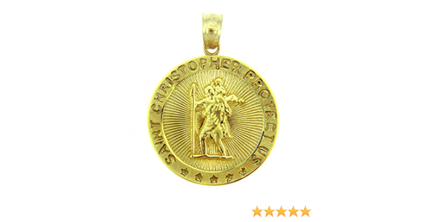 10k Yellow Gold St Christopher Medal 