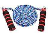 Anna's Jump Ropes Double Dutch Rainbow Cloth Rope with Handles for Kids