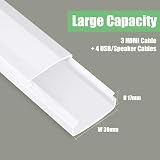 MUDEELA Cable Trunking Kit 3.2m White 8x L400mm W30mm H17mm Concealer view 2