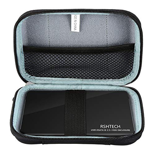 RSHTECH Hard Drive Case for 2.5 Inch SSD External Hard Disk GPS Camera Portable Ultra Slim Carrying Case, EVA Shockproof - Thumbnail 2