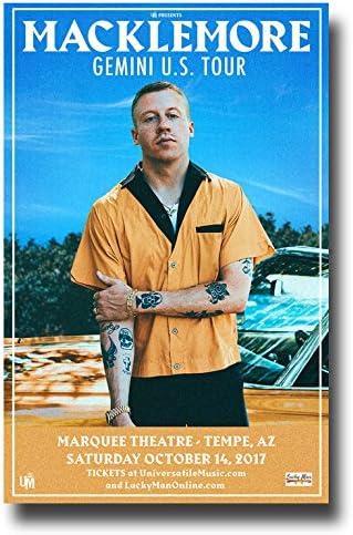 Concert Promoter Macklemore Poster - 11 x 17 Inches 2017 Gemini Tour