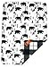 Dear Baby Gear Reversible Baby Blankets - Soft Nursery Blanket for Newborn - Toddler Blankey - Throw Blanket for Boys & Girls - Infant Blankets -40x30 (Black Bears, Geometric Trees/Black&White Plaid)