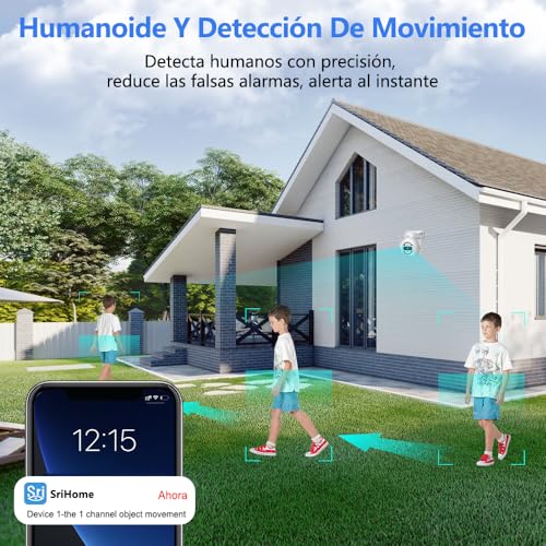 2NLF Kit de Cámaras de Vigilancia Exterior Inalámbrica WiF | Monitor Táctil LCD de 10,1", Cámara de Seguridad de 5MP, Detección de Movimiento, Visión Nocturna en Color, Impermeable IP66