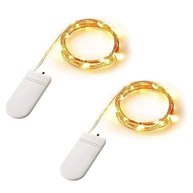 LED Lichterkette mit Batterie, ECOWHO 30er LED 3M Lichterkette Batterie Drahtlichterkette IP65 für Haus, Garten, Weihnachten,