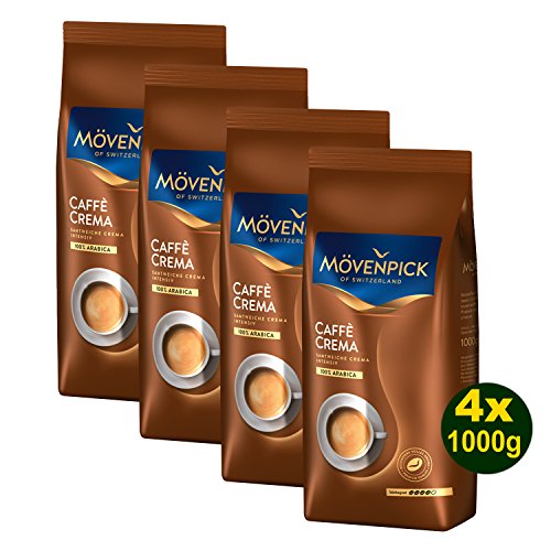 Mövenpick Caffè Crema 4x1000g (4000g) - Kaffee Crema - 100% ARABICA ganze Bohnen