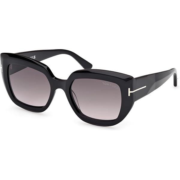 Tom Ford Oval Sunglasses TF438 Angela 01F Black/Gold/Havana  display picture 2