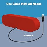 YYV USB Computer Speakers Portable Soundbar with Volume/Mute USB Powered view 5