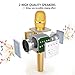 Nequare Wireless Bluetooth Karaoke Microphone 3-in-1 Portable Handheld Karaoke Mic Speaker Machine for iPhone/Android/iPad/Sony,PC and All Smartphone (Gold)