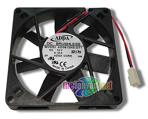 ADDA DC BRUSHLESS AD0812HS-D71 12v 80mm x 15mm Slim Power Supply fan w/ 2 pin connector
