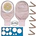 LotFancy Colostomy Bags, Pack of 20, Ostomy Colostomy Supplies, One Piece Drainable Pouches with Clamp Closure for Ileostomy Stoma Care, Cut-to-Fit