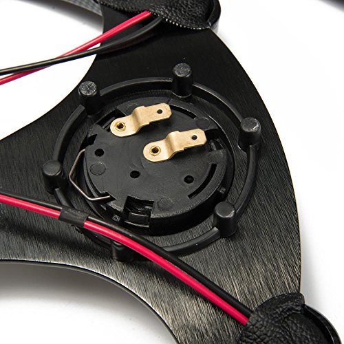 image for OMP- New 320MM Yellow PVC Sport Spoke Car Racing Steering Wheel Carbon