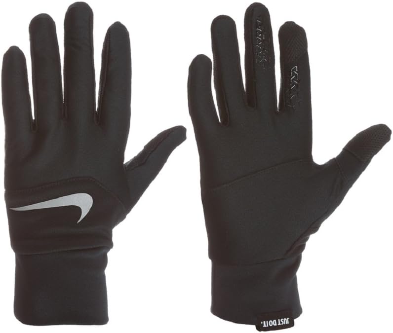 NIKE Dri-Fit Tempo, Guante para Mujer, Negro/Plata, LG: Amazon.es: Deportes y aire libre