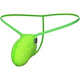 Men's T Back Thong Low Rise Sexy Briefs Spaghetti Strap Mesh Bikini Underwear