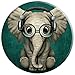 Funny Elephant Wearing Glasses and Headphones Pop Sockets - PopSockets Grip and Stand for Phones and Tablets