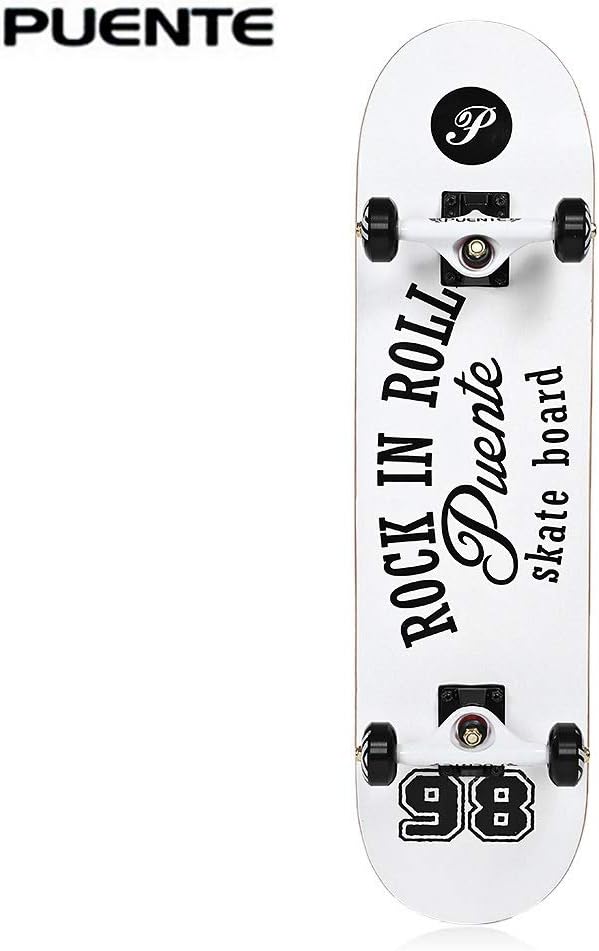 NZHYK Adult Four-Wheel Skateboard Double Snubby Maple Skateboard 5 Inches Magnesium Aluminum Alloy Truck
