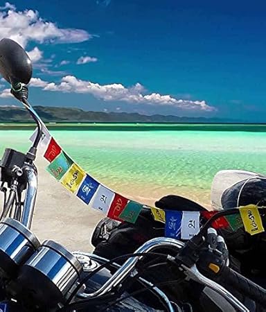 Improvhome Tibetan Buddhist Prayer Flags for Motorbike