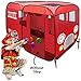 Big Fire Truck Tent (Without Step) Spacious Playhouse for Kids, Toddlers, Boys, Girls and Children – This Pop Up Play Tent Can Fit Crib Bed - Pretend Play as Fireman Sam Indoor or Outdoor