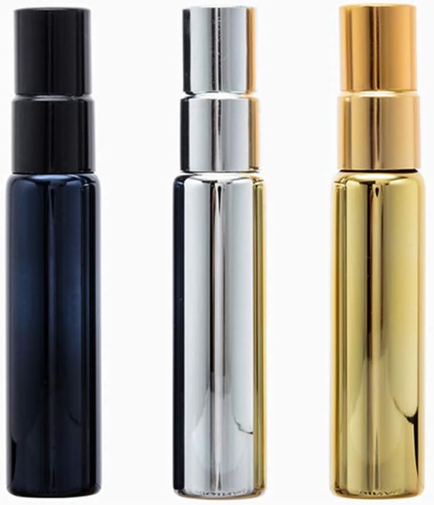 Finewlo 10ml Portable Mini Refillable Empty Perfume Atomizer Spray Bottle for Travel Outgoing Perfume Sprayer Atomizer Multicolor (One Set of 3pcs)