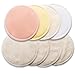 4 Pairs of Washable Bamboo Nursing Pads by IntiMom - Breastfeeding & Nursing - Reusable, Leak-Proof, & Absorbant in White, Beige, Cream, & Pink. Includes Mesh Laundry Washing Net & Pacifier Clip.