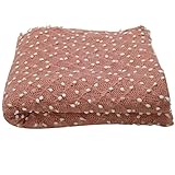 Newborn Photography Props Newborn Wraps Baby Photo Blanket, Basket Layer Filler Backdrops Dot Pattern Pretty Breathable Acrylic 29.5X19.7 Inch Pink