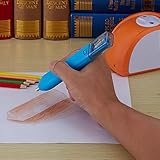 Reliatronic All-in-One Electric Eraser with Manual Pencil Sharpener, 20 Eraser Refills and 1 Eraser Brush Included, Battery Operated, Blue