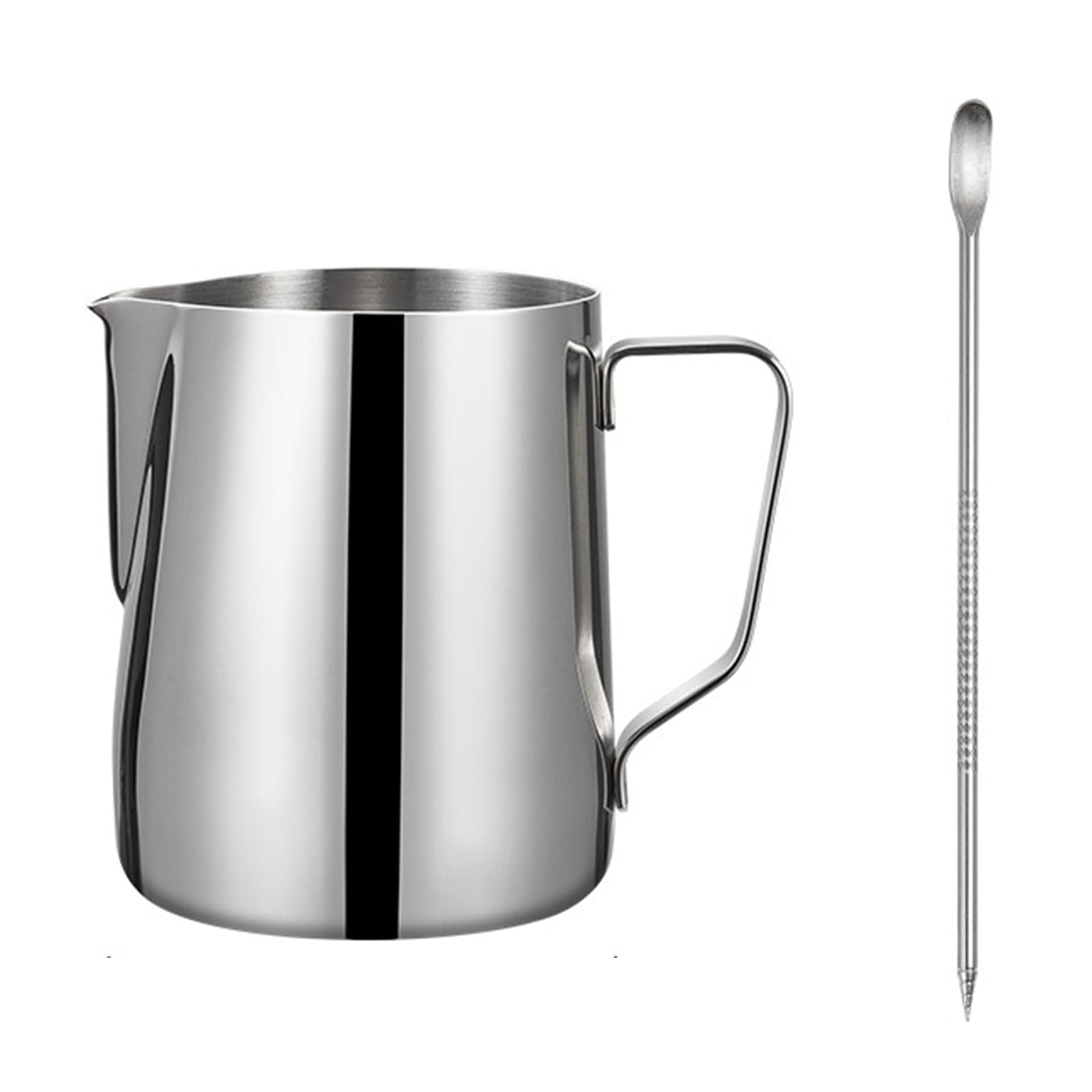 Jarsense Milk Jug, Stainless Steel Milk Frothing Jug, 600ml Milk Steam Jug Coffee Jug with Measurement Mark, Metal Milk Frothing Pitcher with Latte Art Pen for Espresso, Latte, Cappuccino
