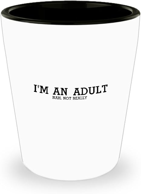 Verre A Shot Cadeau D Anniversaire 18 Ans Je Suis Un Adulte Pas Vraiment Cadeau En Verre Shot Amazon Ca Maison Et Cuisine