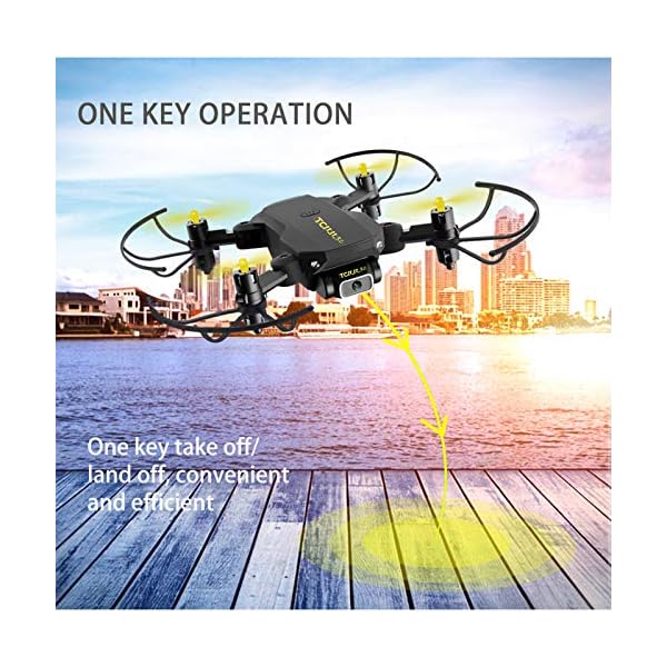 TCMMRC Peak Bird Mini-WLAN-FPV mit 0,3 MP / 5,0 / 4 kMP HD-Kamera Faltbarer RC-Drohnen-Quadcopter RTF mit LED-Licht… – Bild 4
