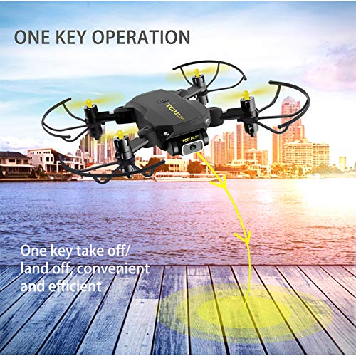 TCMMRC Peak Bird Mini WiFi FPV with 0.3MP/5.0/4KMP HD Camera Altitude Hold Mode Foldable RC Drone Quadcopter RTF with LED Light, One-Key Automatic Return, for Children, Adults and Beginners