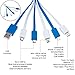 Vastar 2 Set 4-in-1 and 6-in-1 Multiple USB Charging Cable Adapter Connector with Micro USB/Type C/Mini USB Ports for iPhone6,5,4,iPad 4,3,2,Air,Galaxy S4,S5,Nexus 5,and More