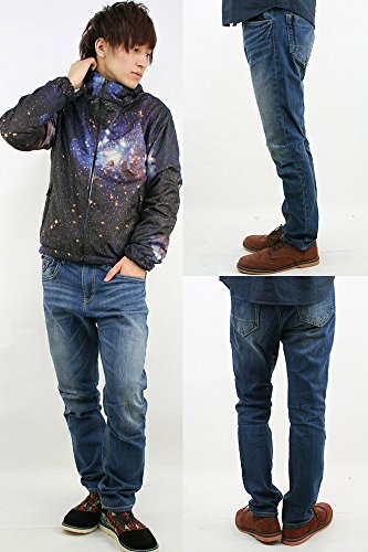 【即出荷】(クリフメイヤー) KRIFF MAYER ストレッチ デニム イージー パンツ スウェット ジーンズ ジーパンサルエル メンズ L 1.ライトブルー